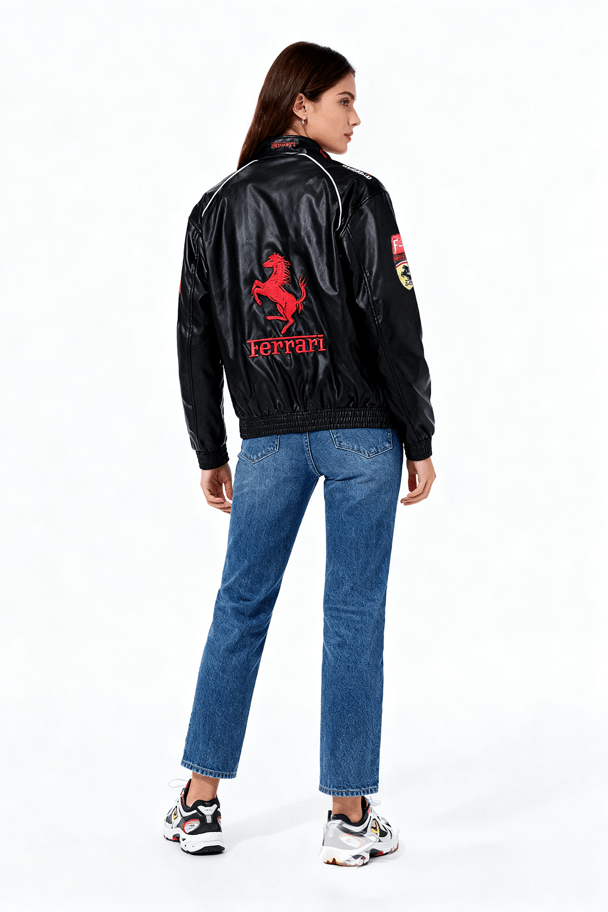 Ferrari F1 Vintage Leather Jacket - Red Edition