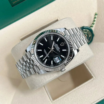 Rolex Date-Just Noir Stick Dial Oyster