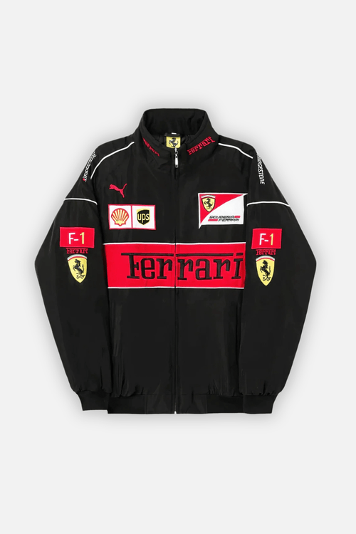 Ferrari F1 Vintage Racing Jacket - Black Edition
