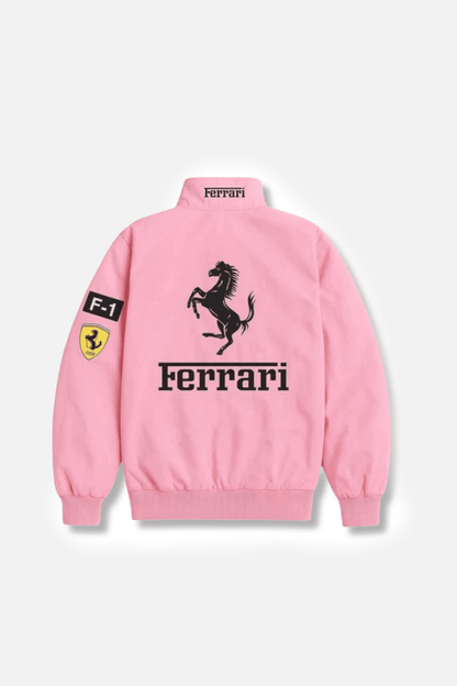 Ferrari F1 Vintage Racing Jacket - Pink Cotton Edition