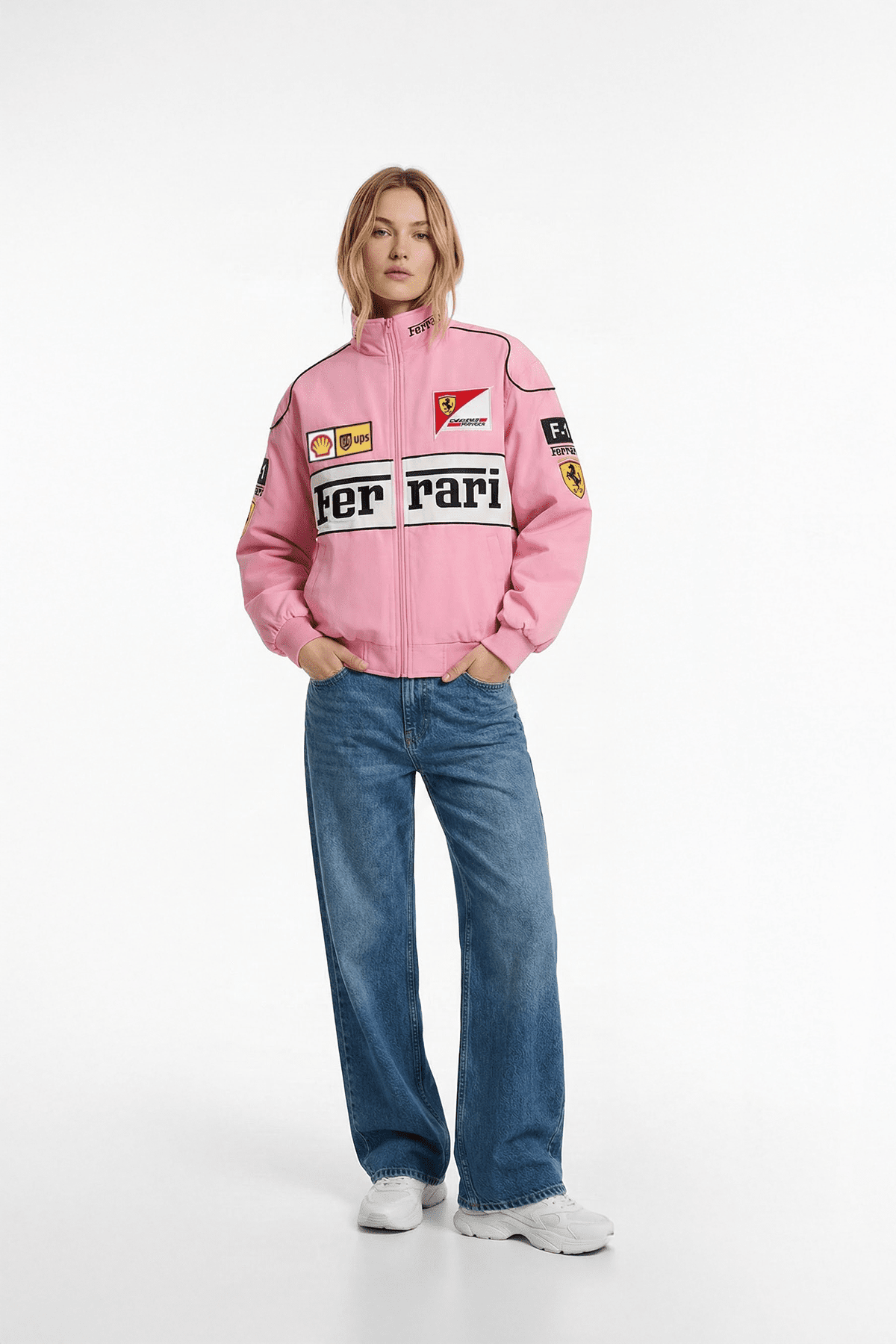 Ferrari F1 Vintage Racing Jacket - Pink Cotton Edition