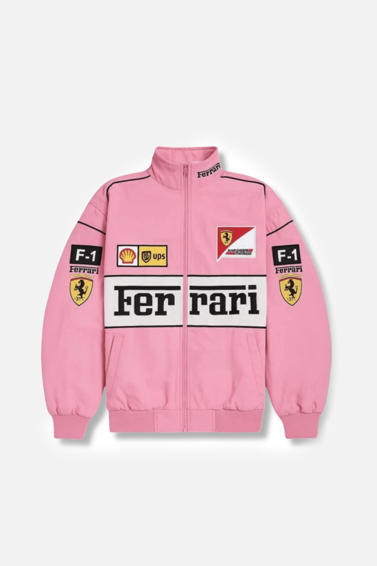 Ferrari F1 Vintage Racing Jacket - Pink Cotton Edition