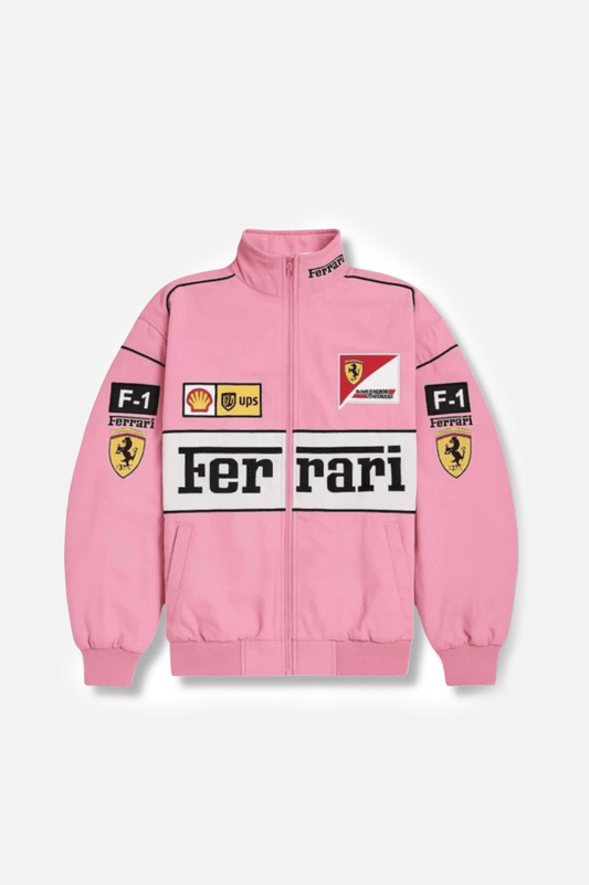 Ferrari F1 Vintage Racing Jacket - Pink Cotton Edition