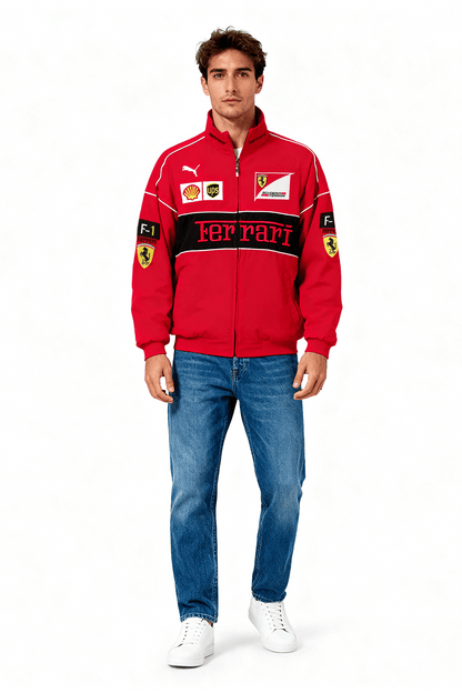 Ferrari F1 Vintage Racing Jacket - Red Edition