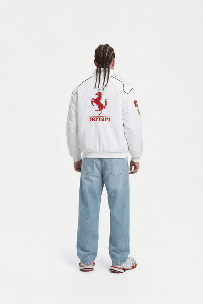 Ferrari F1 Vintage Racing Jacket - White Edition