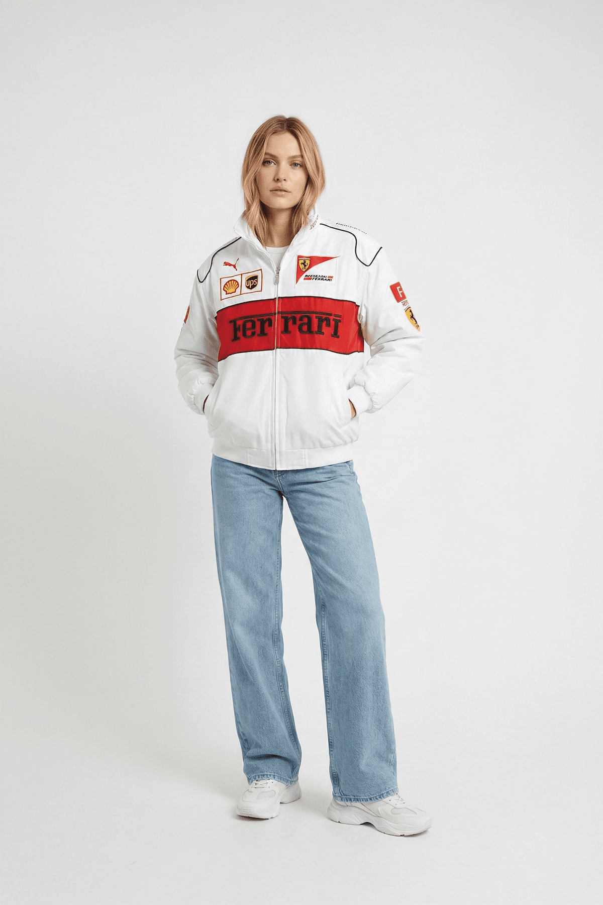 Ferrari F1 Vintage Racing Jacket - White Edition