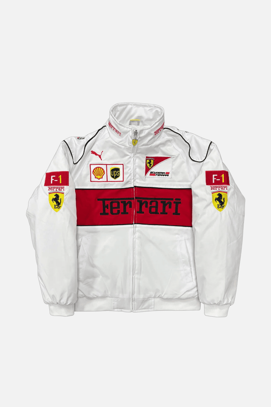 Ferrari F1 Vintage Racing Jacket - White Edition