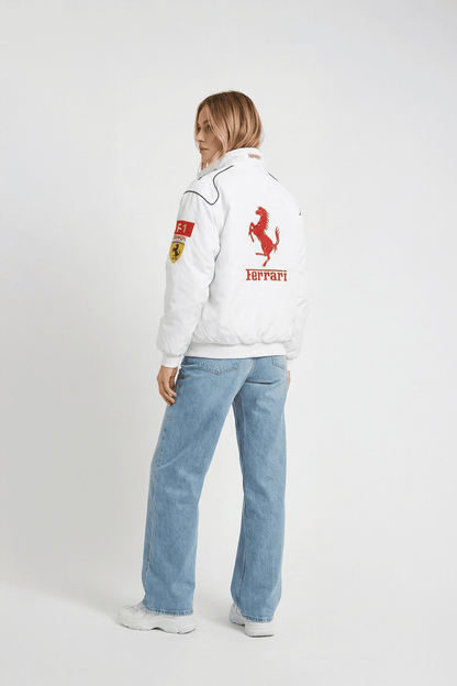 Ferrari F1 Vintage Racing Jacket - White Edition