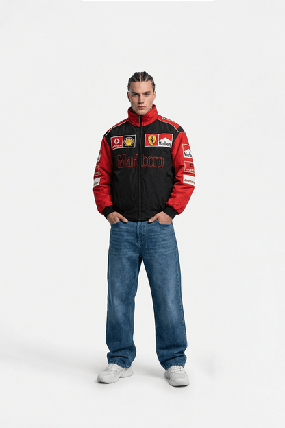 Ferrari F1 Vintage Racing Jacket - White & Red Edition