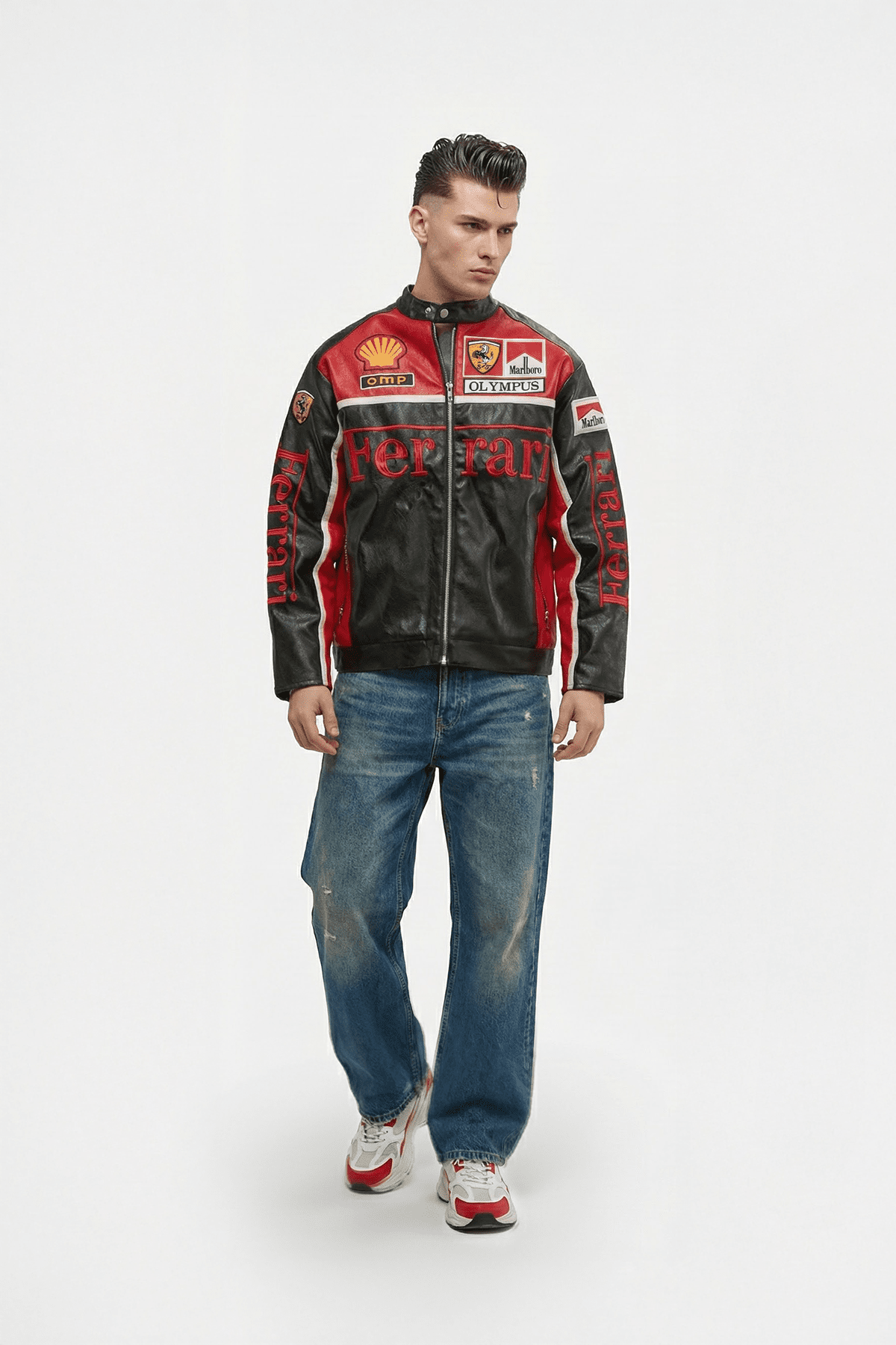Ferrari F1 Vintage Racing Leather Jacket - Olympus Edition