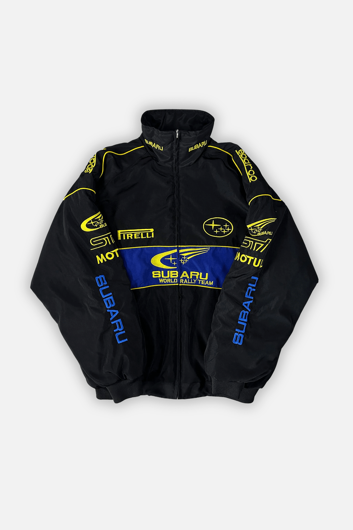 Subaru Rally Vintage Racing Jacket - Black Edition – Jackets X Racing